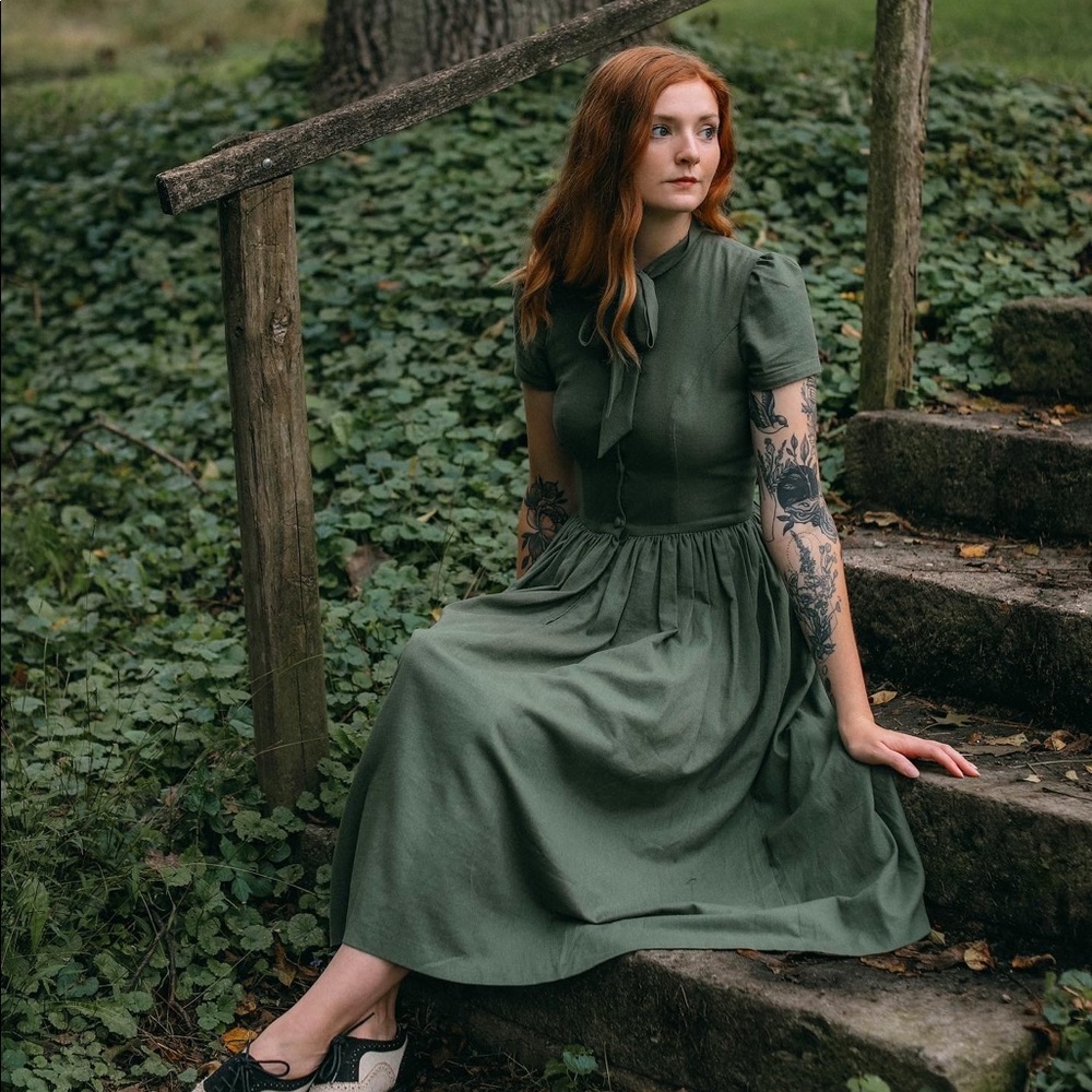 Hearts and Found Linen Bonnie Dress